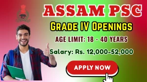 Assam PSC Grade IV Recruitment 2025 – 20 Posts, Online Form Out at apsc.nic.in Assam PSC Grade IV Recruitment 2025 – 20 Posts, Online Form Out at apsc.nic.in