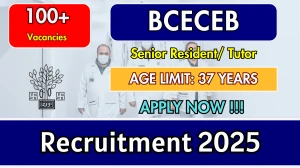 BCECEB Senior Resident Tutor Recruitment 2025 - 193 Posts, Online Form Out at bceceboard.bihar.gov.in