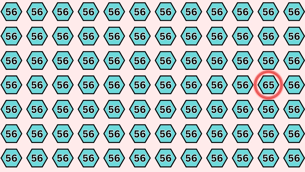 Brain Teaser: Can You Spot the Number 65 in 5 Seconds? Brain Teaser: Can You Spot the Number 65 in 5 Seconds?