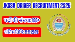 JKSSB Driver Recruitment 2025 - 107 Posts, Online Form Out at jkssb.nic.in