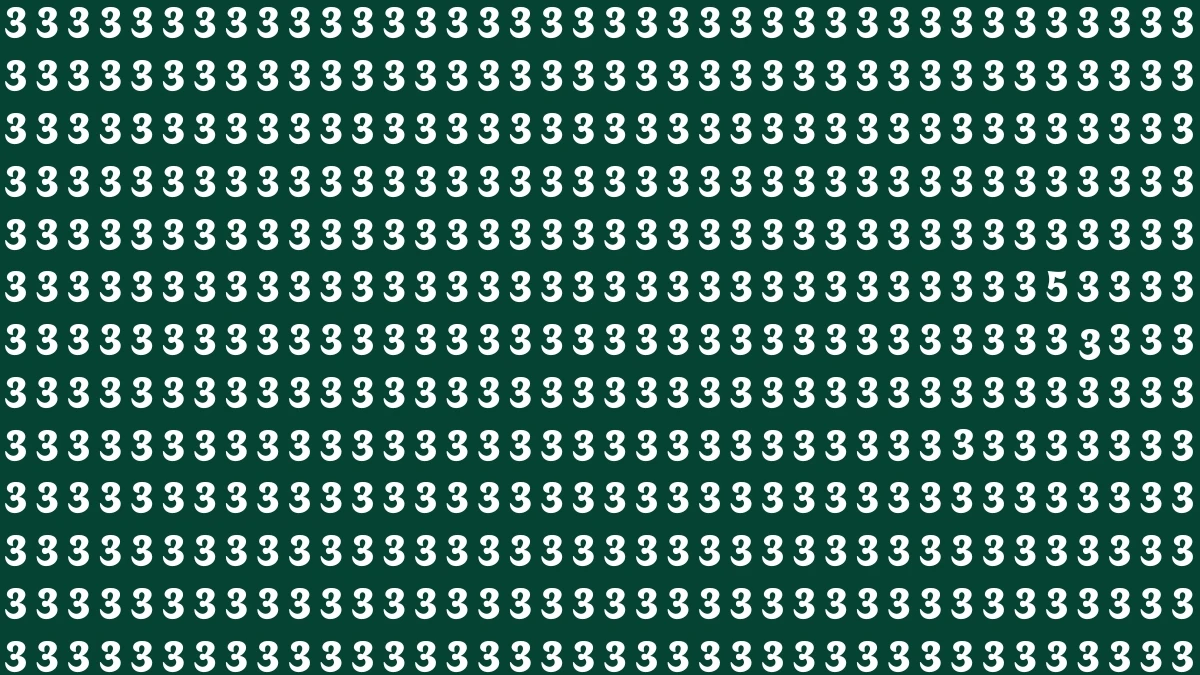 Optical Illusion: Can You Spot the Hidden Number 5 in 6 Seconds?