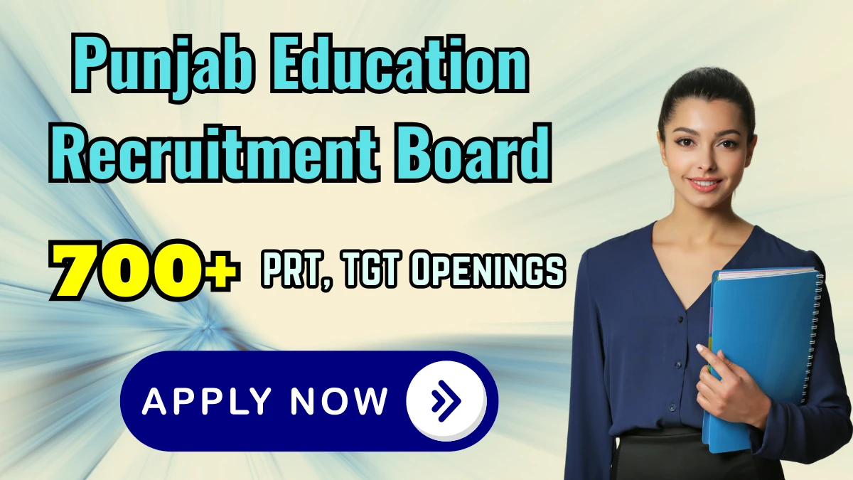PERB PRT, TGT Recruitment 2025 - 725 Posts, Online Form Out at ssapunjab.org