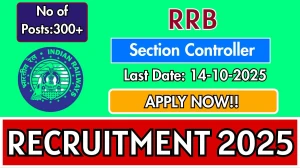 RRB Section Controller Recruitment 2025 – 368 Posts, Online Form Out at rrbchennai.gov.in