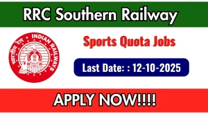 RRC Southern Railway Sports Quota Recruitment 2025 – 67 Posts, Online Form Out at rrcmas.in RRC Southern Railway Sports Quota Recruitment 2025 – 67 Posts, Online Form Out at rrcmas.in