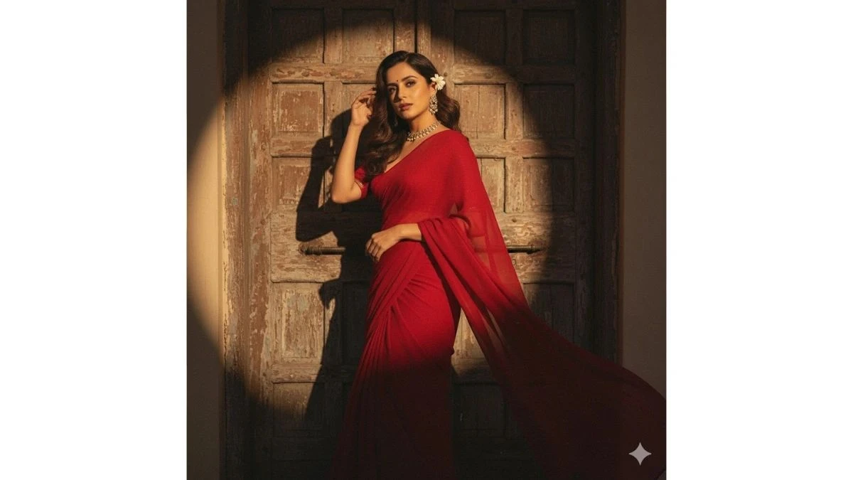 Gemini AI Photo Editor Red Saree Prompts for Girls Convert Your Selfie Into A Bollywood-Style Gemini AI Photo Editor Red Saree Prompts for Girls Convert Your Selfie Into A Bollywood-Style