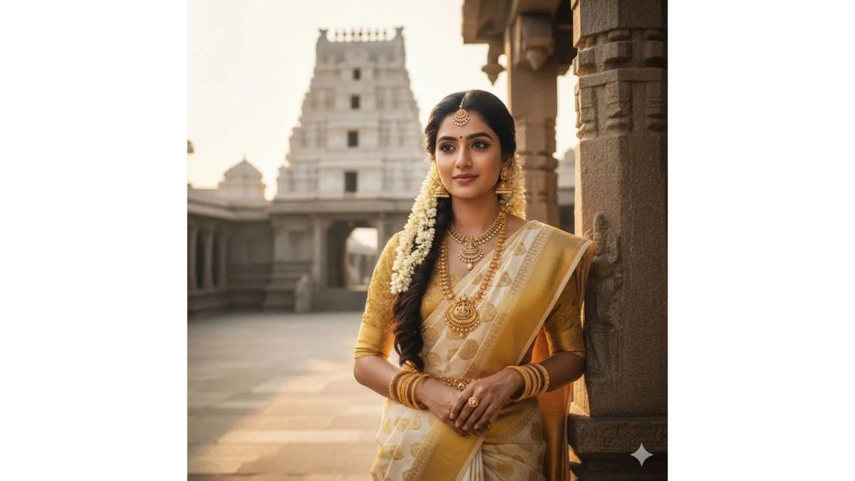 Top Insta Trending South Indian Saree Gemini AI Photo Prompts Create Traditional and Divine Portraits Top Insta Trending South Indian Saree Gemini AI Photo Prompts Create Traditional and Divine Portraits