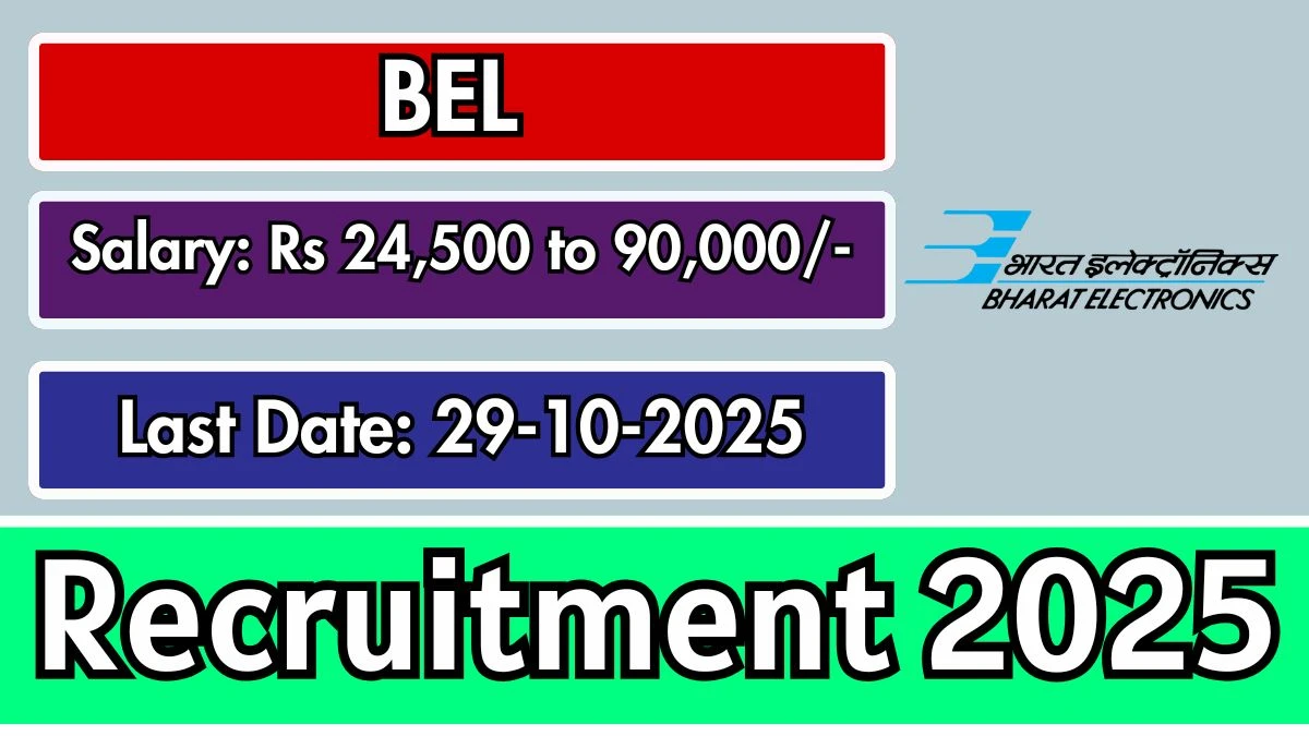 BEL Recruitment 2025 - 30 Engineering Assistant Trainee and Technician Posts, Online Form Out at bel-india.in