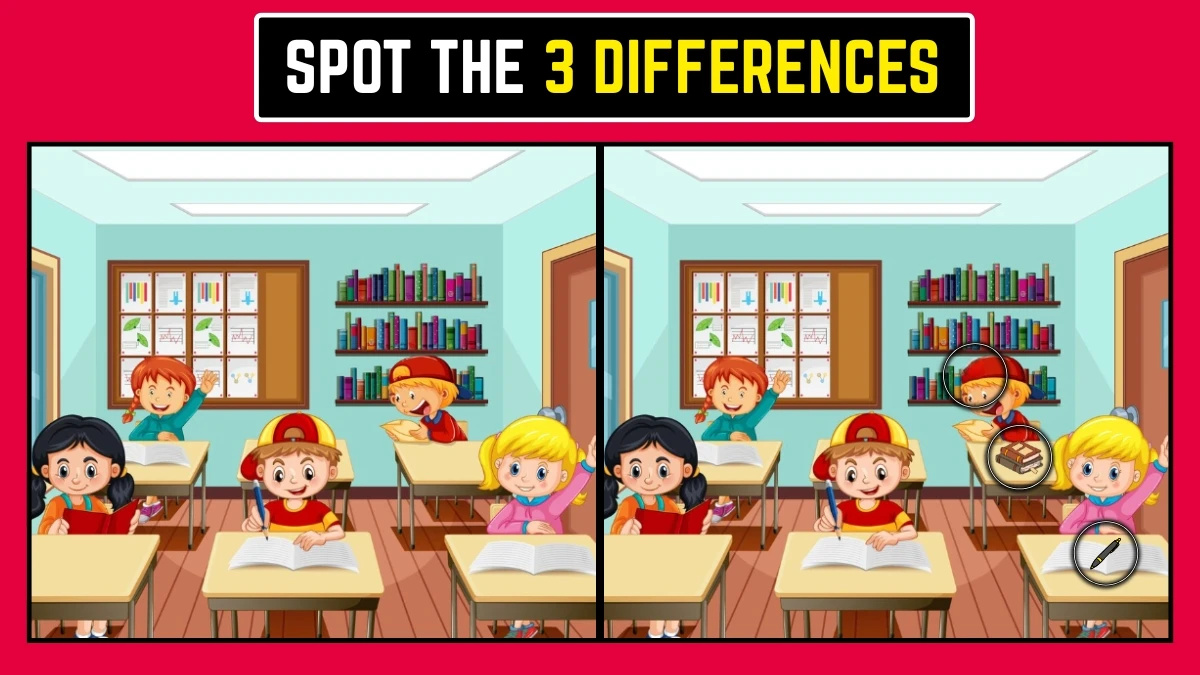 Brain Teaser: How Fast Can You Spot the 3 Hidden Differences? Brain Teaser image