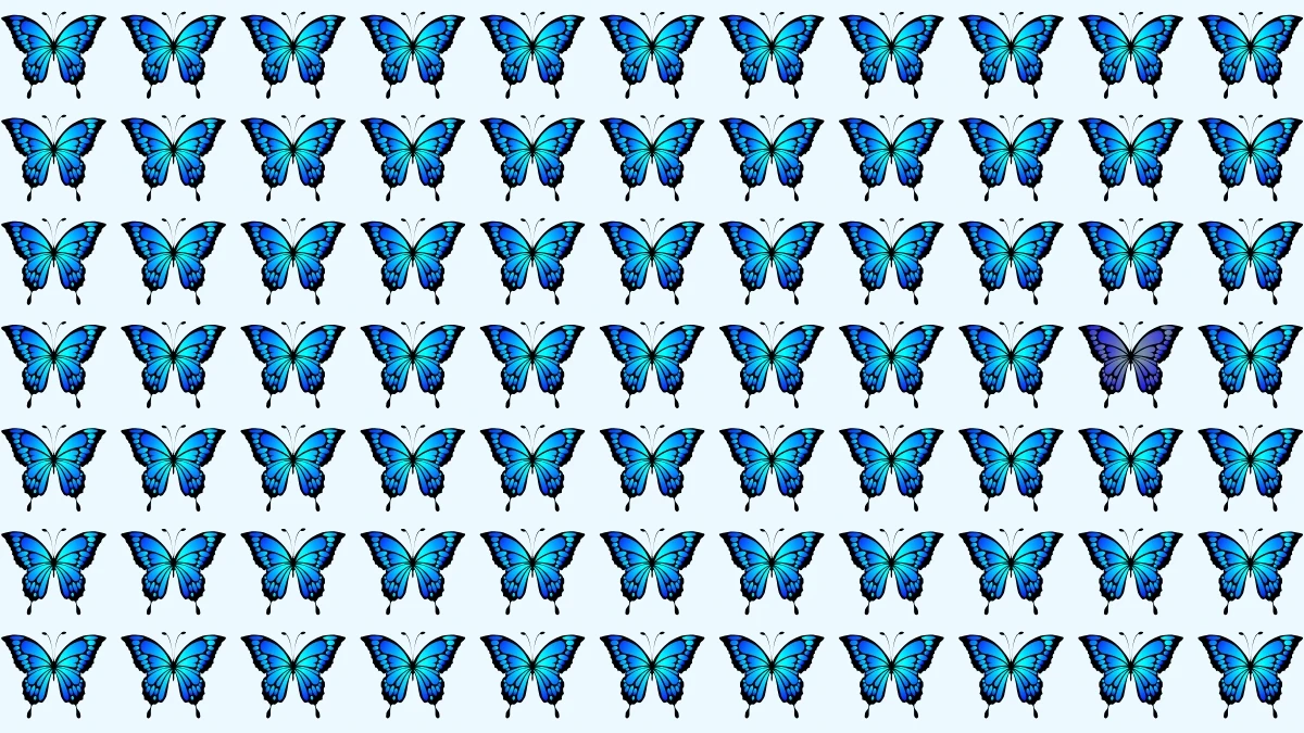 Brain Teaser: Spot the Hidden Butterfly in 5 Seconds! Brain Teaser: Spot the Hidden Butterfly in 5 Seconds!