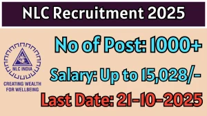 NLC Apprentices Recruitment 2025 – 1101 Posts, Online Form Out at nlcindia.in