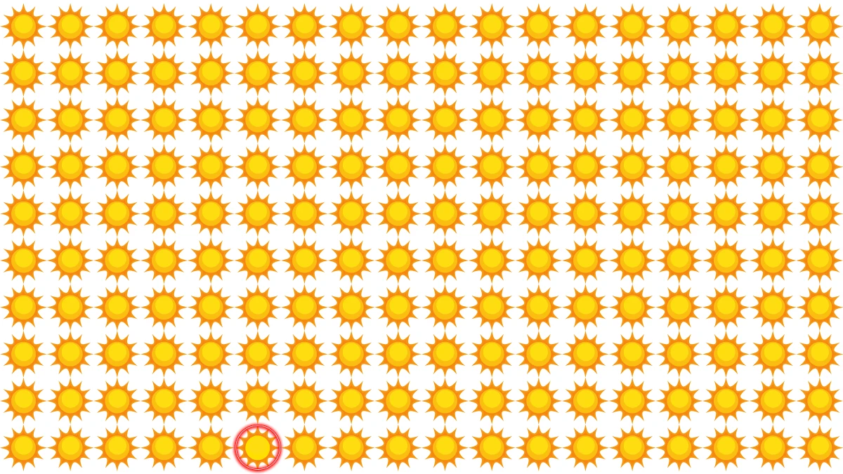 Puzzle Test: Only Genius Can Spot the Odd Sun in this Image in 8 secs Puzzle Test: Only Genius Can Spot the Odd Sun in this Image in 8 secs