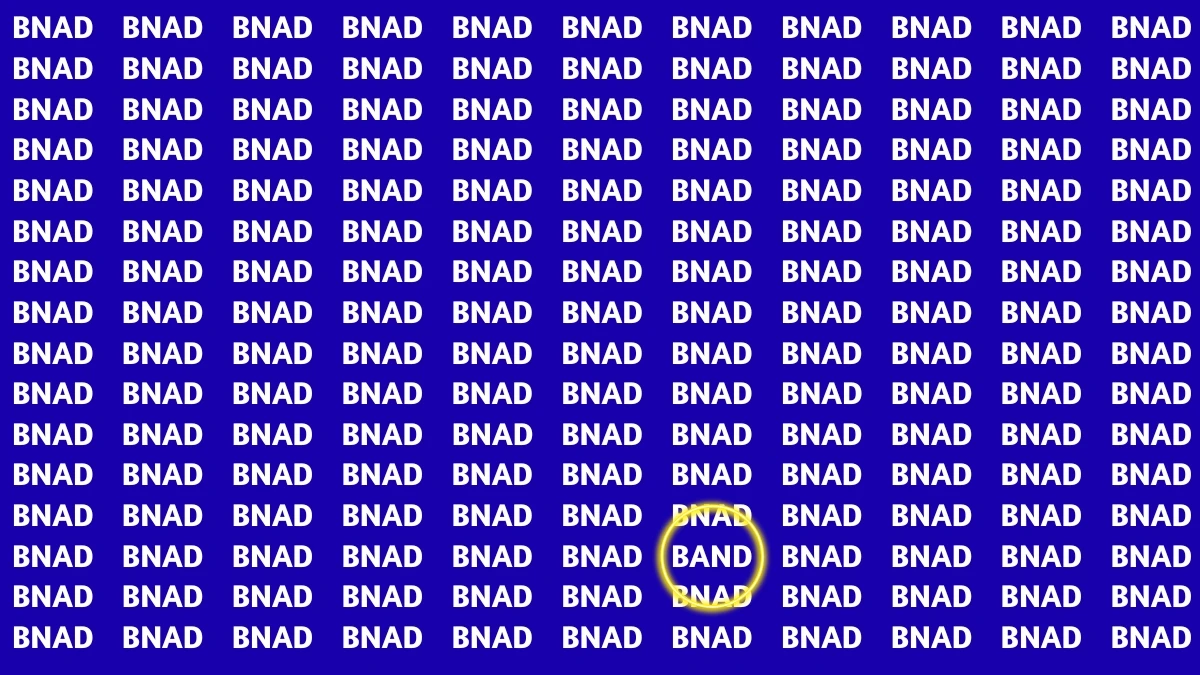 Optical Illusion: Can You Find the Hidden Word 'BAND' in Just 5 Seconds? Optical Illusion: Can You Find the Hidden Word 'BAND' in Just 5 Seconds?
