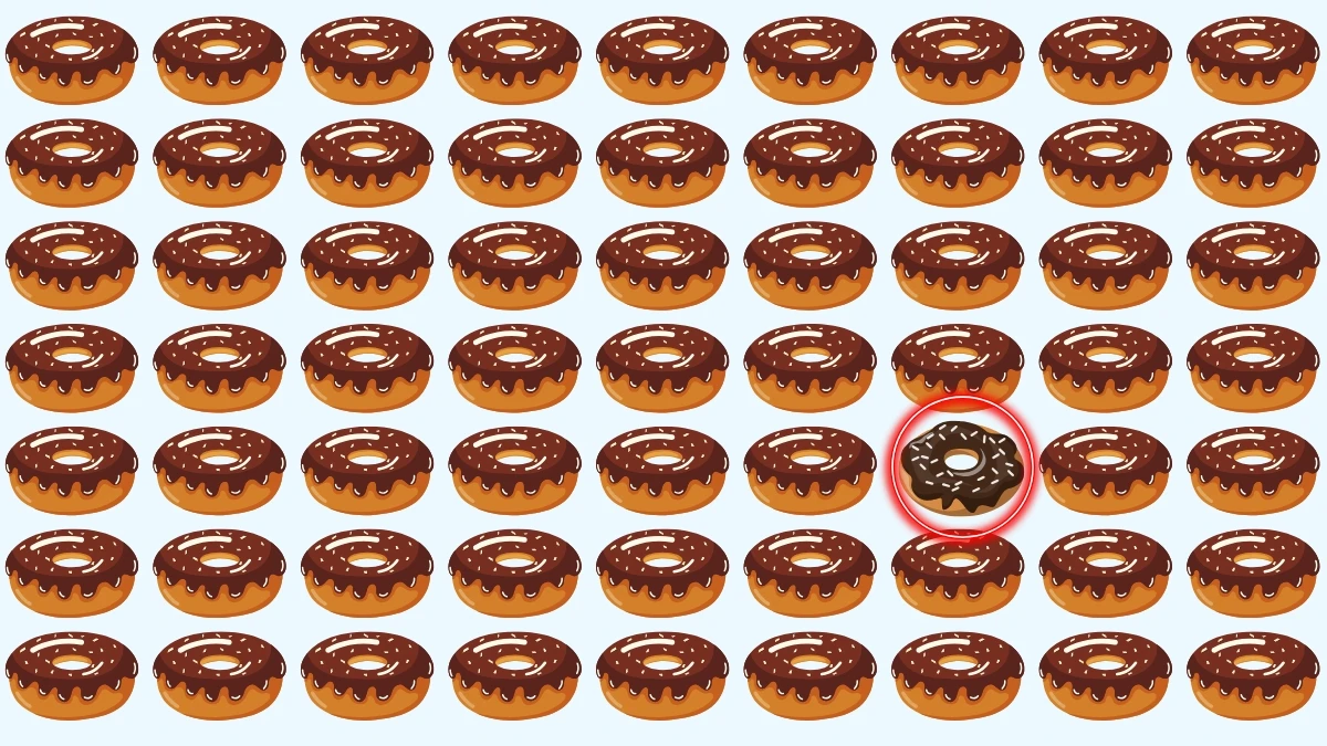 Optical Illusion: Can You Identify the Odd Donut in 5 Seconds? Optical Illusion: Can You Identify the Odd Donut in 5 Seconds?