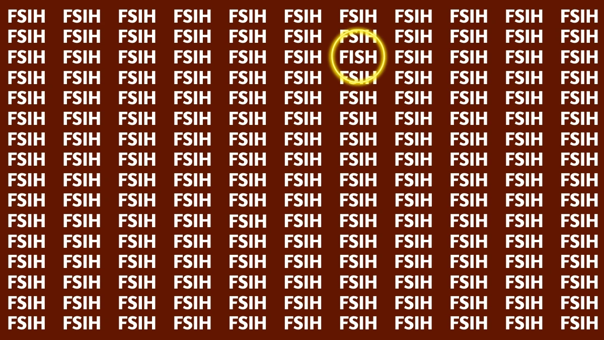 Optical Illusion IQ Test: How Fast Can You Spot the Word ‘FISH’? Optical Illusion IQ Test: How Fast Can You Spot the Word ‘FISH’?