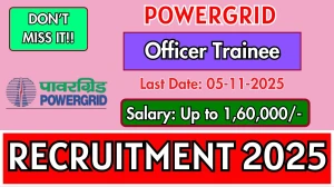 POWERGRID Officer Trainee Recruitment 2025 – 20 Posts, Online Form Out at powergrid.in
