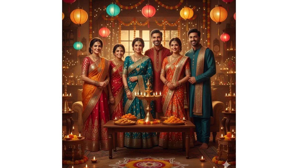Google Gemini AI Diwali Family Photo Editing Prompts for Stunning Realistic 4K Festive Portraits