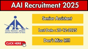AAI Senior Assistant Recruitment 2025 Notification PDF Out - Apply Online 01 Pos...