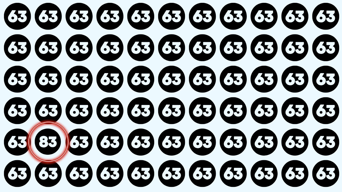 Brain Teaser: Can You Spot the Number 83 in 5 Seconds? Brain Teaser: Can You Spot the Number 83 in 5 Seconds?