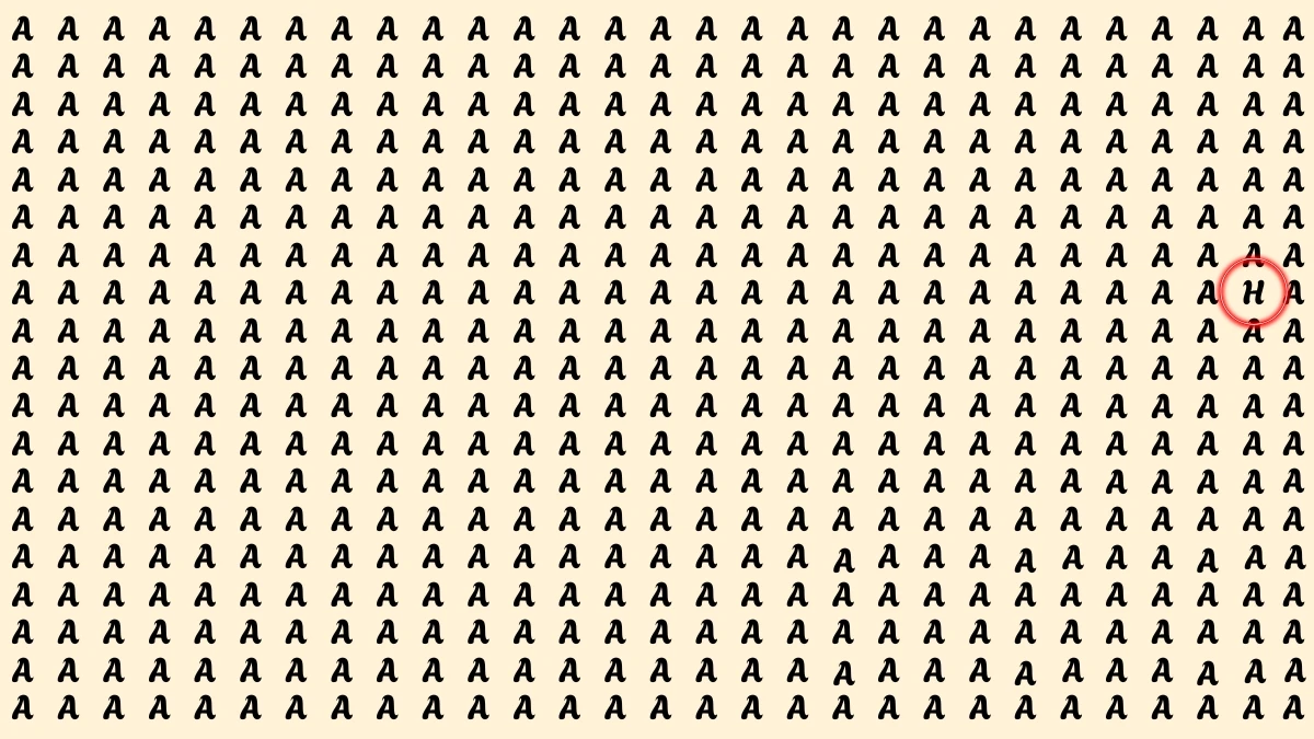 Brain Teaser: Only People with Sharp Eyes Can Spot the Letter H in 5 Seconds Brain Teaser: Only People with Sharp Eyes Can Spot the Letter H in 5 Seconds