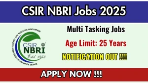 CSIR NBRI MTS Recruitment 2025 Out, Apply Online 17 Vacancy