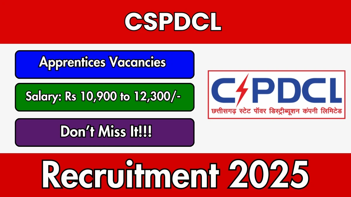CSPDCL Apprentices Recruitment 2025 Out, Apply Online 75 Vacancies