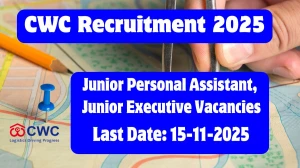 CWC Junior Personal Assistant, Junior Executive Recruitment 2025 Notification PD...