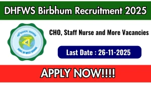 District Health and Family Welfare Samiti Birbhum Recruitment 2025 Notification ...
