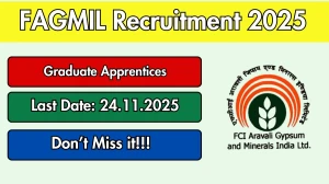 FAGMIL Graduate Apprentices Recruitment 2025 Notification PDF Out - Walk in for ...