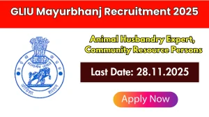 GLIU Mayurbhanj Recruitment 2025 Notification PDF Out - Walk in for 09 Animal Hu...