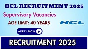 HCL Supervisory Recruitment 2025 Out, Apply Online 64 Vacancies