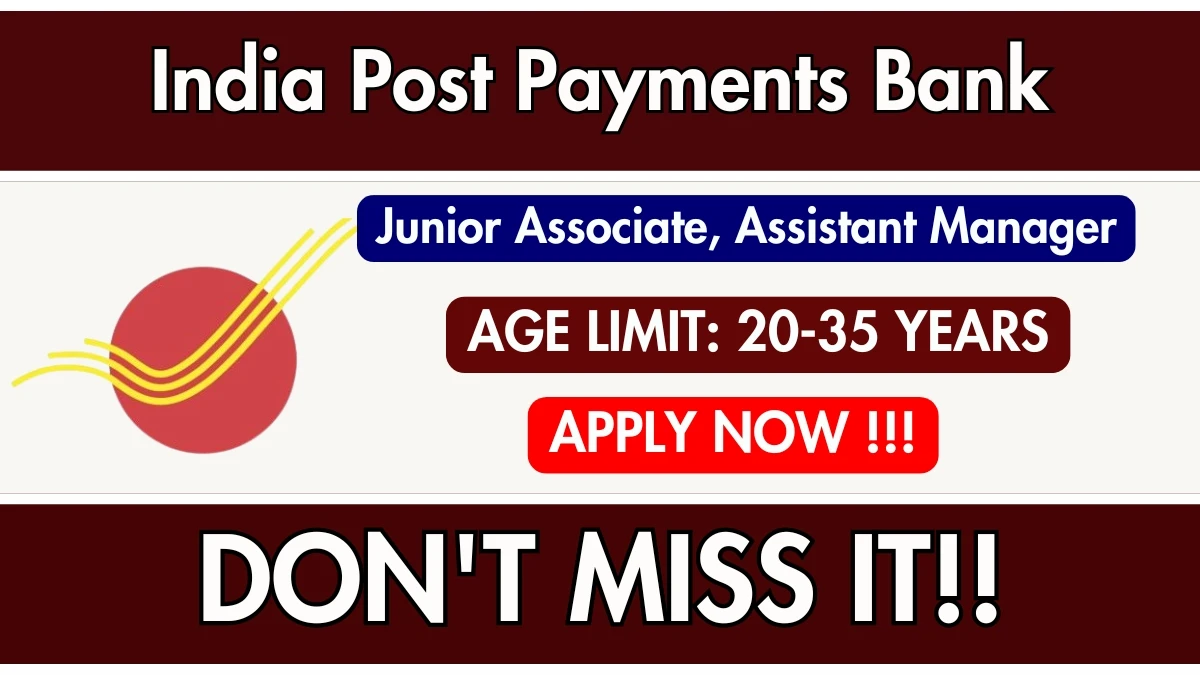 IPPB Recruitment 2025 Out, Apply Online Junior Associate, Assistant Manager 309 Vacancies