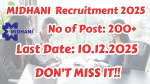 MIDHANI Apprentice Trainees Recruitment 2025 Out - Apply Online 210 Posts