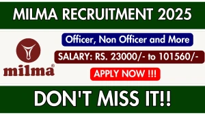 MILMA Officer, Non Officer and More Recruitment 2025 Out, Apply Online 127 Vacan...