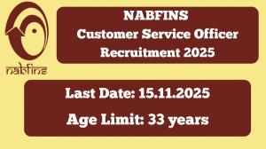 NABFINS Customer Service Officer Recruitment 2025 Out - Apply Online