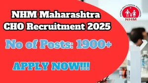 NHM Maharashtra CHO Recruitment 2025 Out, Apply Online 1974 Vacancy