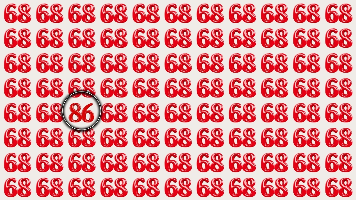 Optical Illusion: Can You Find the Number 86 in 6 Seconds?