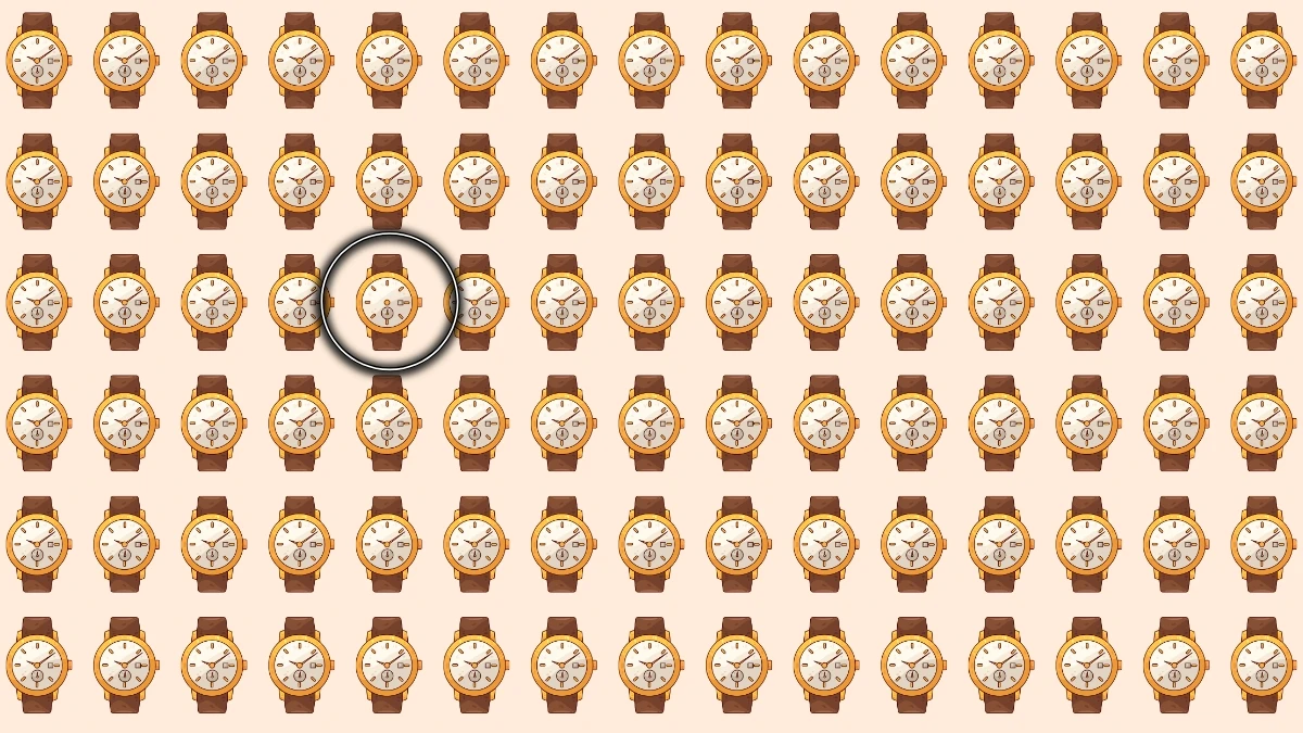 Optical Illusion: Can You Find the Odd Watch in 7 Seconds? Optical Illusion: Can You Find the Odd Watch in 7 Seconds?