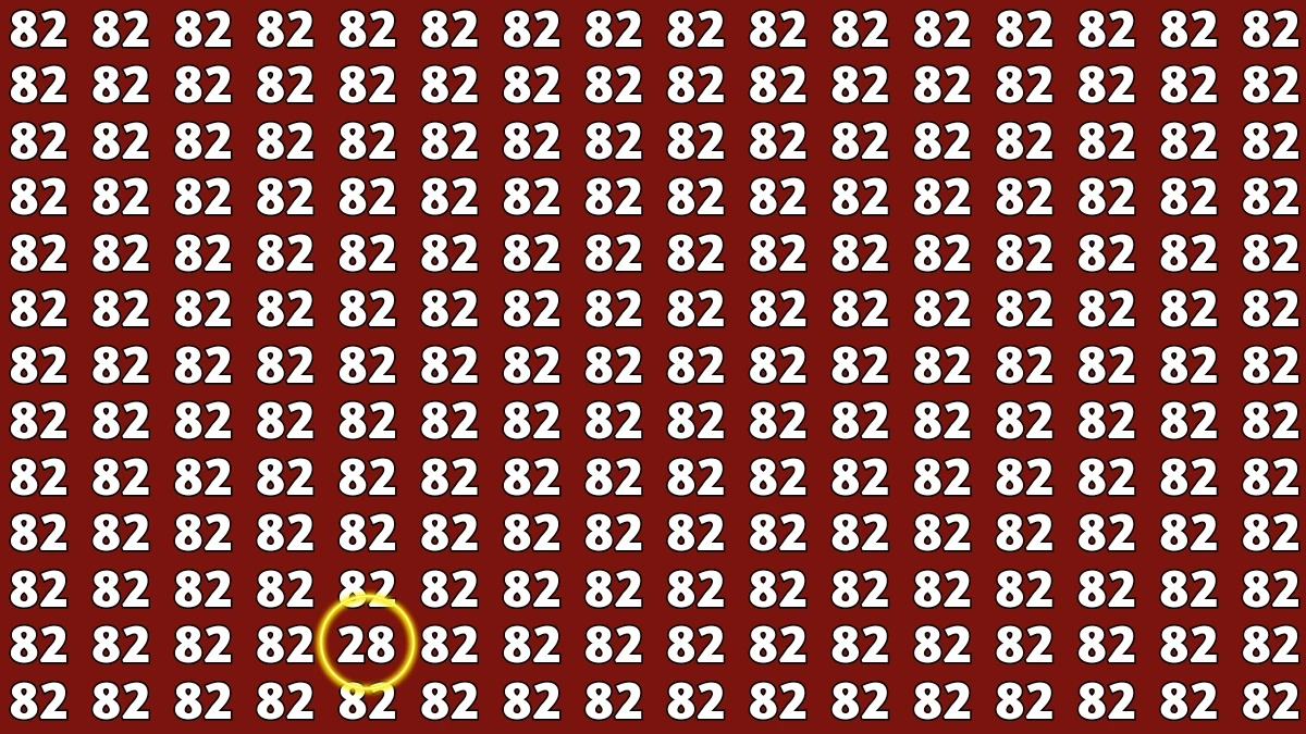 Optical Illusion: Can You Identify the Number 28 in Just 7 Seconds?