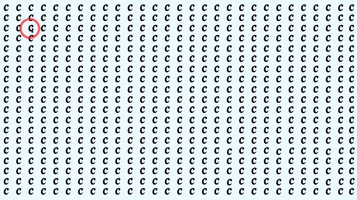 Optical Illusion: Can You Spot the G in a Sea of Cs Within 5 Seconds?