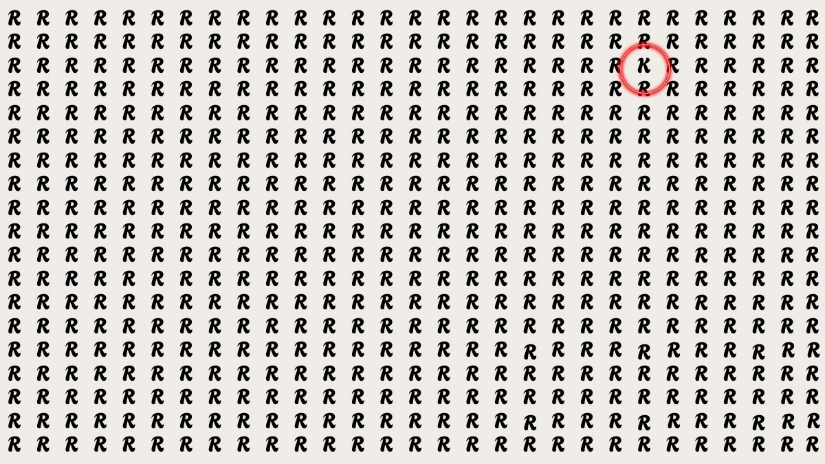 Optical Illusion: Can You Spot the Letter K in 6 Seconds?