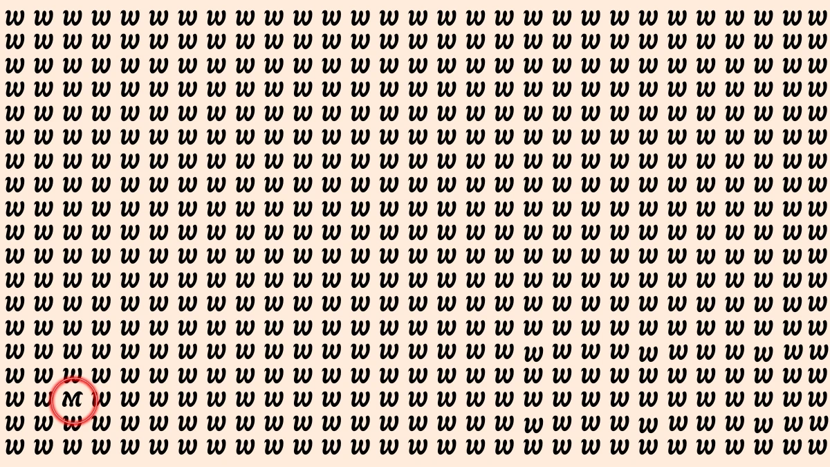 Optical Illusion: Can You Spot the Letter M Before Time Runs Out? Optical Illusion: Can You Spot the Letter M Before Time Runs Out?