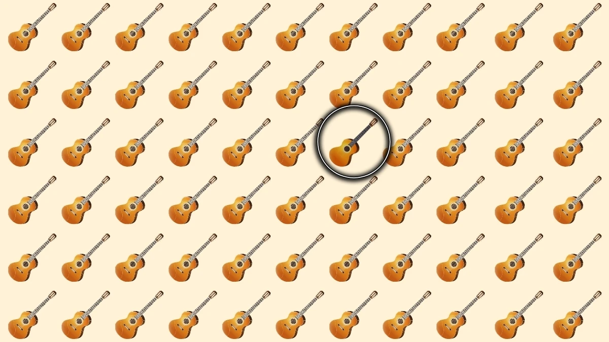 Optical Illusion: Only Sharp Eyes Can Find the Odd Guitar in 7 Seconds