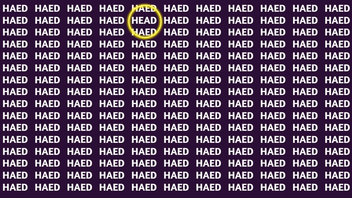 Optical Illusion: Only Sharp Eyes Can See the Hidden Word HEAD in 6 Seconds