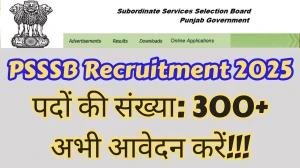 PSSSB Group D Recruitment 2025 Notification PDF Out - Apply Online 331 Posts