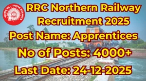 RRC Northern Railway Act Apprentice Recruitment 2025 Notification PDF Out - Appl...