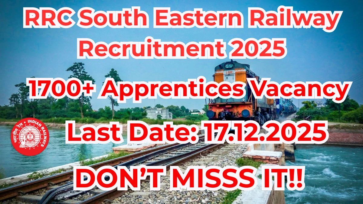 RRC South Eastern Railway Apprentice Recruitment 2025 Notification PDF Out - Apply Online 1785 Posts