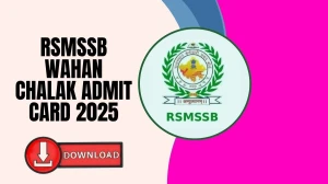 RSMSSB Wahan Chalak Admit Card 2025 Out: Download Link & Exam Guidelines