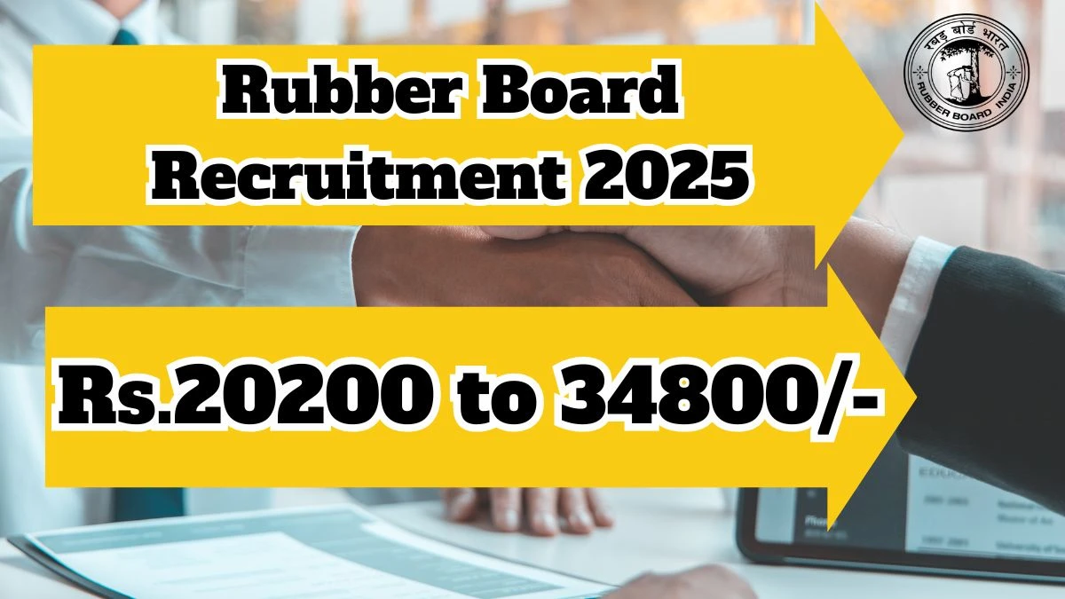 Rubber Board Scientist, Electrician and Other Recruitment 2025 Out, Apply Online 51 Vacancy