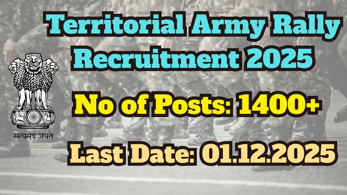 Territorial Army Rally Recruitment 2025 Out, Apply Online 1426 Soldier Vacancy