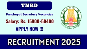 TNRD Panchayat Secretary Recruitment 2025 Out, Apply Online 1483 Vacancy